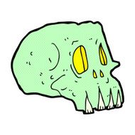 comic cartoon spooky skull N33