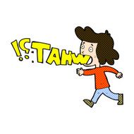 comic cartoon woman shouting what N3
