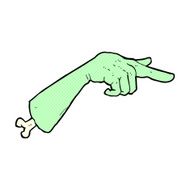 comic cartoon halloween pointing hand N2