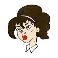 comic cartoon pretty woman N59