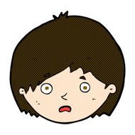 comic cartoon unhappy boy N14