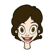 comic cartoon happy woman N57