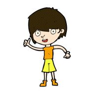 comic cartoon boy with positive attitude N5