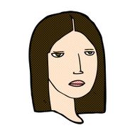 comic cartoon serious woman N5