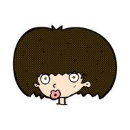 comic cartoon surprised woman N55