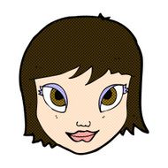 comic cartoon female face N34