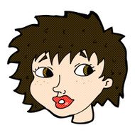 comic cartoon surprised woman N57