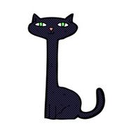 comic cartoon black cat N5