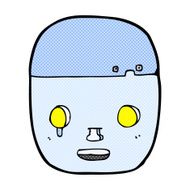 comic cartoon robot head N16