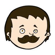 comic cartoon man with mustache N20