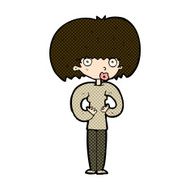 comic cartoon surprised woman N58