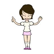 comic cartoon pretty girl with idea N7