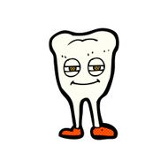 comic cartoon smiling tooth N3