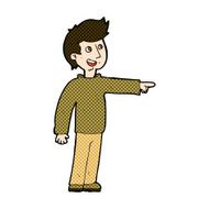 comic cartoon happy man pointing and laughing N3