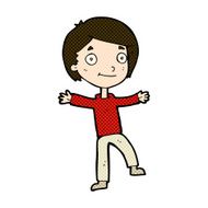 comic cartoon excited boy N31