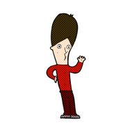 comic cartoon man waving N7