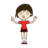 comic cartoon girl asking question N2