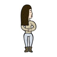 comic cartoon woman ignoring N5
