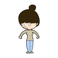 comic cartoon woman staring N8