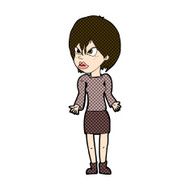 comic cartoon annoyed woman N44