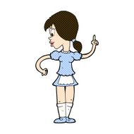 comic cartoon waitress calling order N3