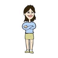 comic cartoon proud woman N7