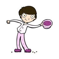 comic cartoon man tipping hat N3