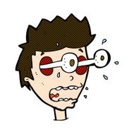 comic cartoon surprised man with eyes popping out N3
