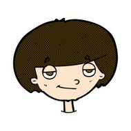 comic cartoon smug looking boy N3