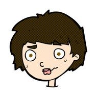 comic cartoon confused woman N22