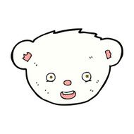 comic cartoon polar bear face
