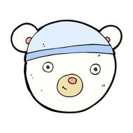 comic cartoon polar bear face N2