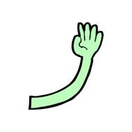 comic cartoon monster arm N11