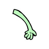 comic cartoon monster arm N15