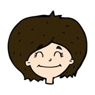 comic cartoon happy female face N42