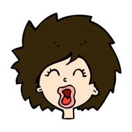 comic cartoon woman screaming N3