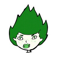 comic cartoon vampire head N9