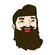comic cartoon man with beard laughing N3