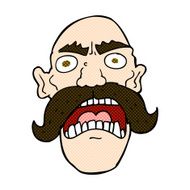 comic cartoon angry old man N35