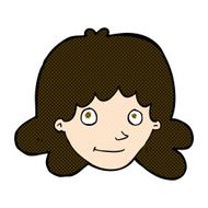 comic cartoon happy female face N44