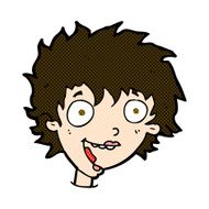 comic cartoon crazy excited woman N5