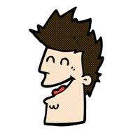 comic cartoon happy man N108