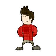 comic cartoon happy man N110
