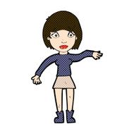 comic cartoon surprised woman N59