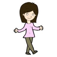 comic cartoon woman with no worries N11