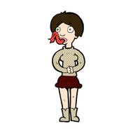 comic cartoon woman with snake tongue N5