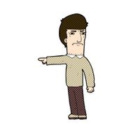 comic cartoon man pointing N45