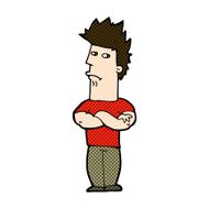 comic cartoon man sulking N3