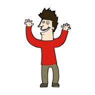 comic cartoon excited man N15