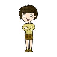 comic cartoon annoyed woman N45